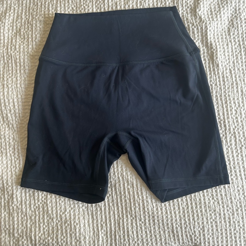 Practically new set active navy spandex shorts